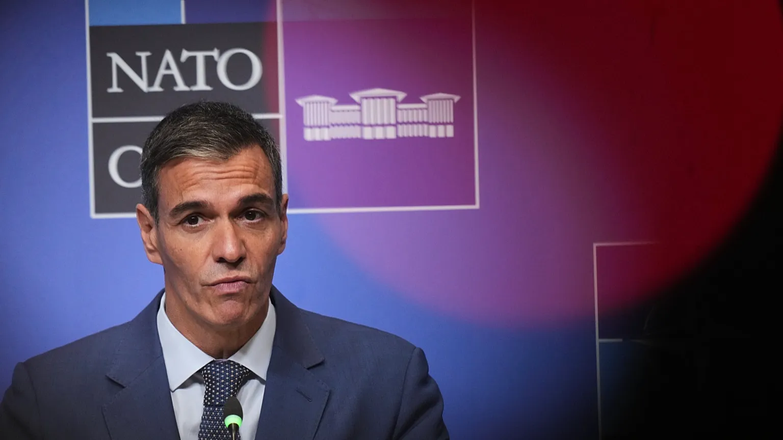 Spain's Prime Minister Pedro Sánchez during a media conference at the NATO summit in Ankara, 8 July, 2026