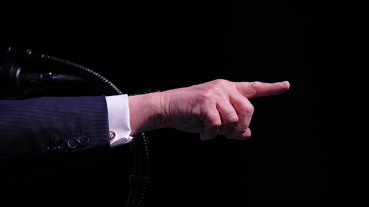 US President Donald Trump gestures during a media conference at the NATO summit in Ankara, Turkey, 8 July, 2026.