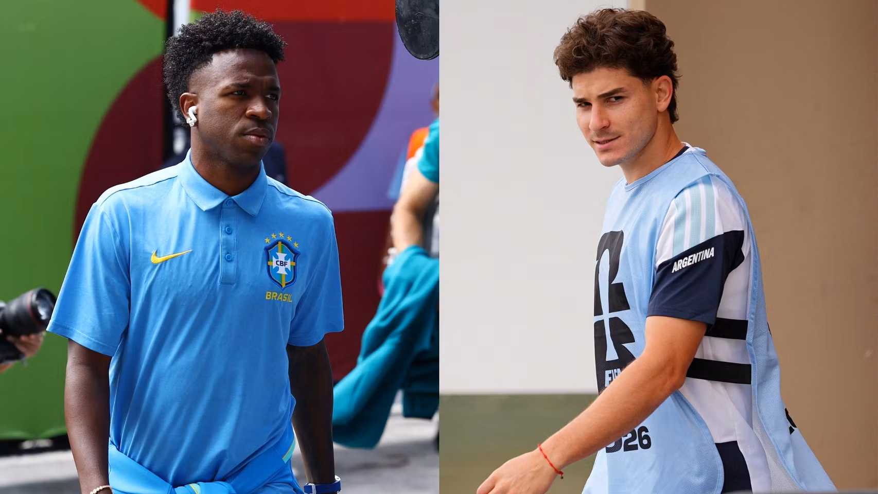 Montaje de Vinicius y Julián Álvarez durante el Mundial 2026