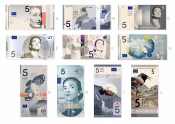 El BCE abre la encuesta pública para elegir entre los diez diseños de los nuevos billetes de euro. (Europa Press)