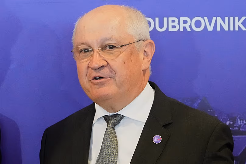 FILE - Prime Minister of Moldova Alexandru Munteanu attends the Three Seas Summit in Dubrovnik, Croatia, April 28, 2026