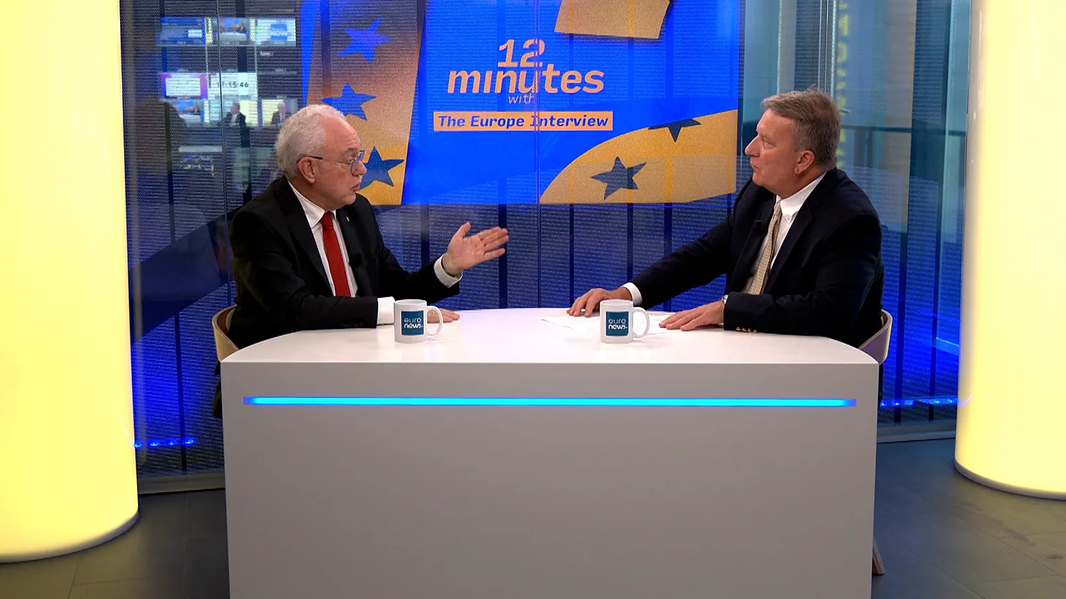 Uruguay Foreing Affairs Minister Mario Lubetkin during an interview with Euronews on Monday 6 July 2026. 