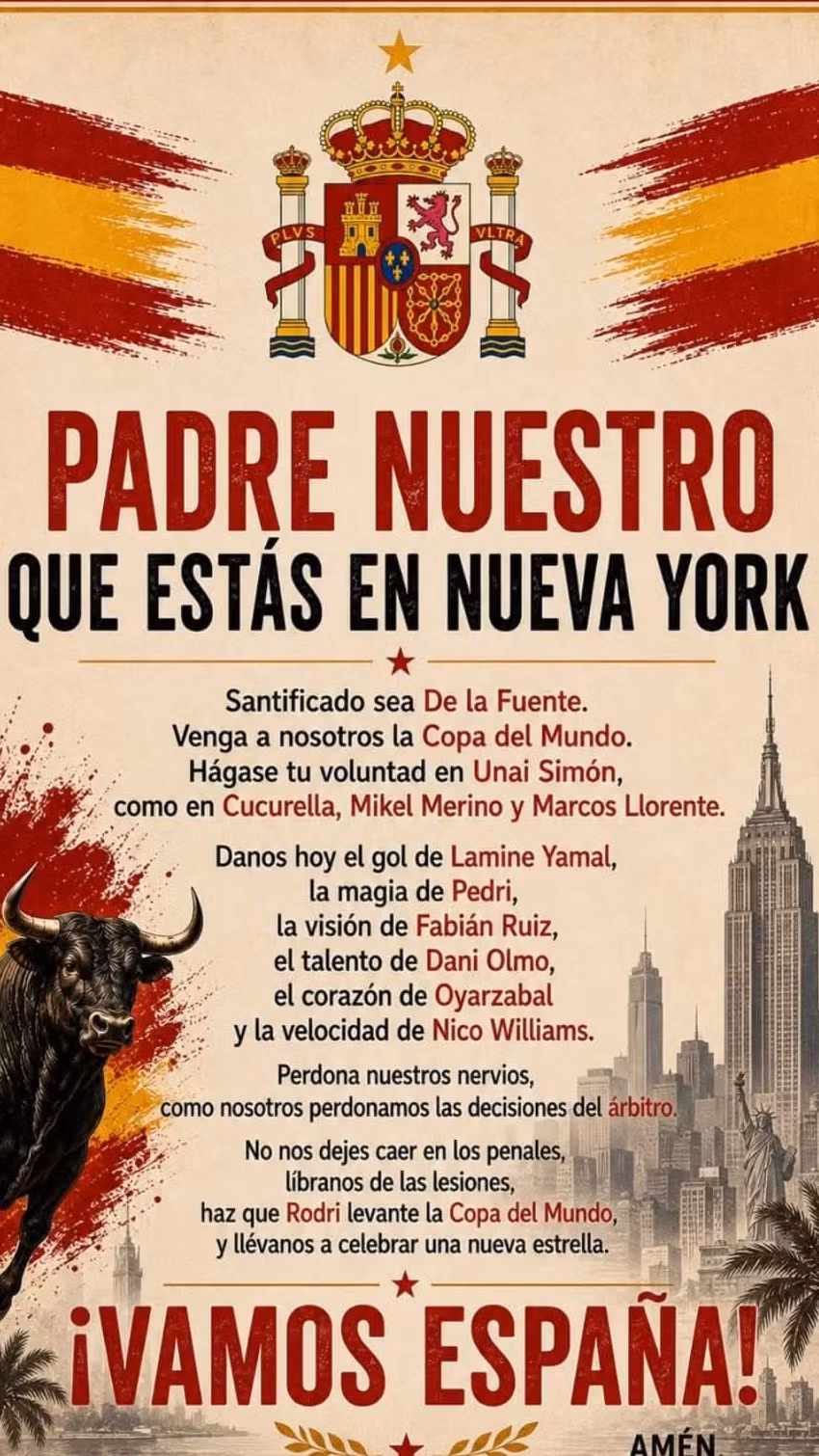 Oración de la selección española.