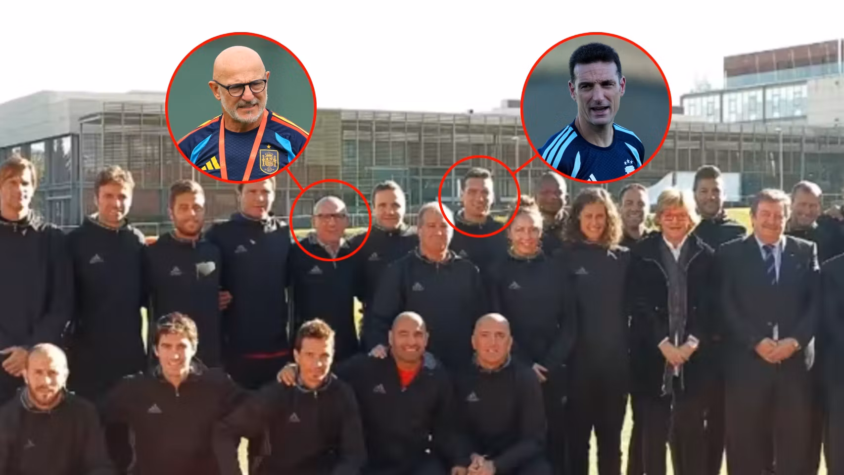 Luis de la Fuente fue profesor de Lionel Scaloni en el curso de entrenadores de la RFEF en 2017.