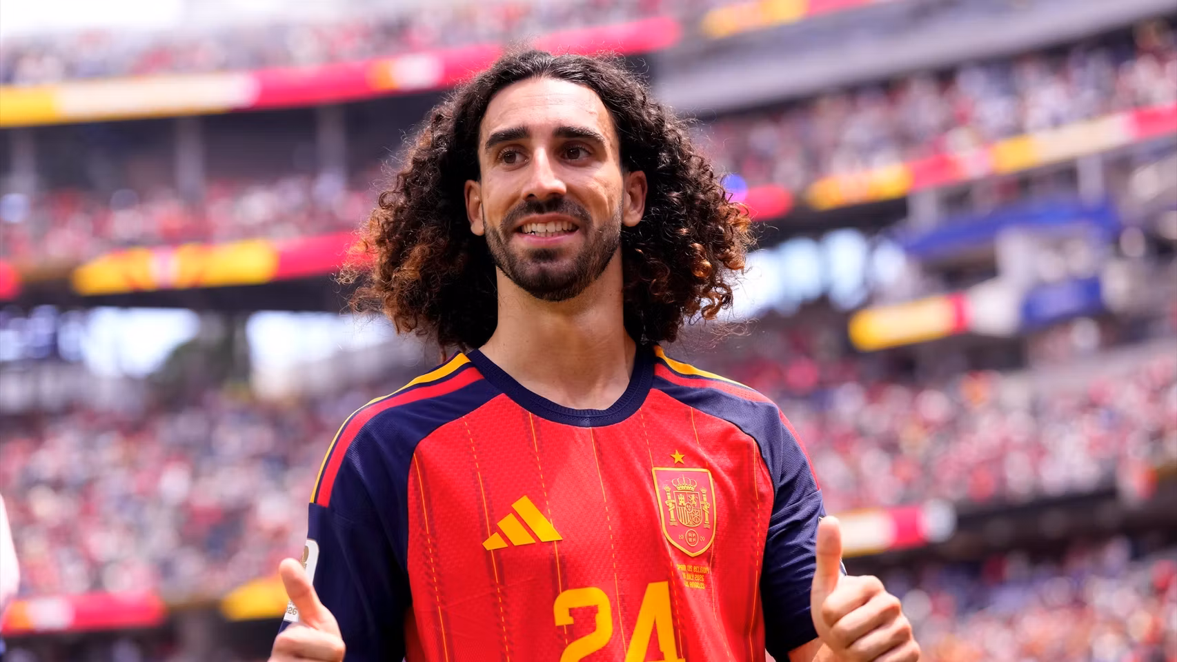 Marc Cucurella durante un encuentro en el Mundial 2026.