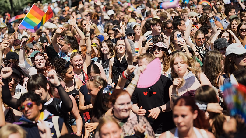 Hundreds of thousands of people celebrate at Berlin's CSD on 25 July 2026 (AP Photo/Markus Schreiber)