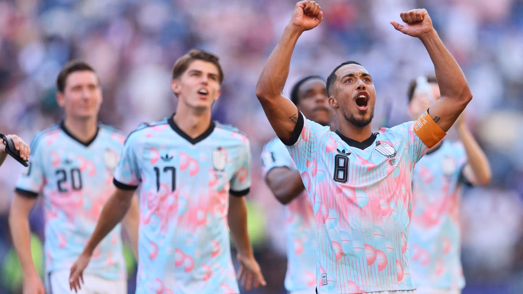 Tielemans celebra el pase a los cuartos de final del Mundial.