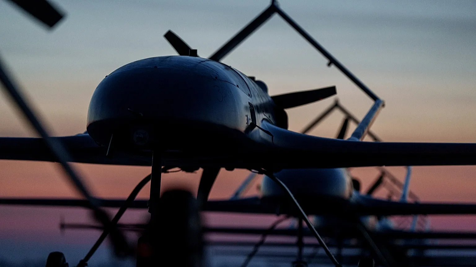 A Ukrainian serviceman prepares to launch a long-range drones in Ukraine, 28 February, 2025. 