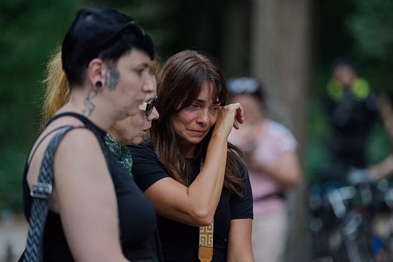 Attack on Berlin Pride parade. Mourners near the scene of the attack (AP Photo/Markus Schreiber)