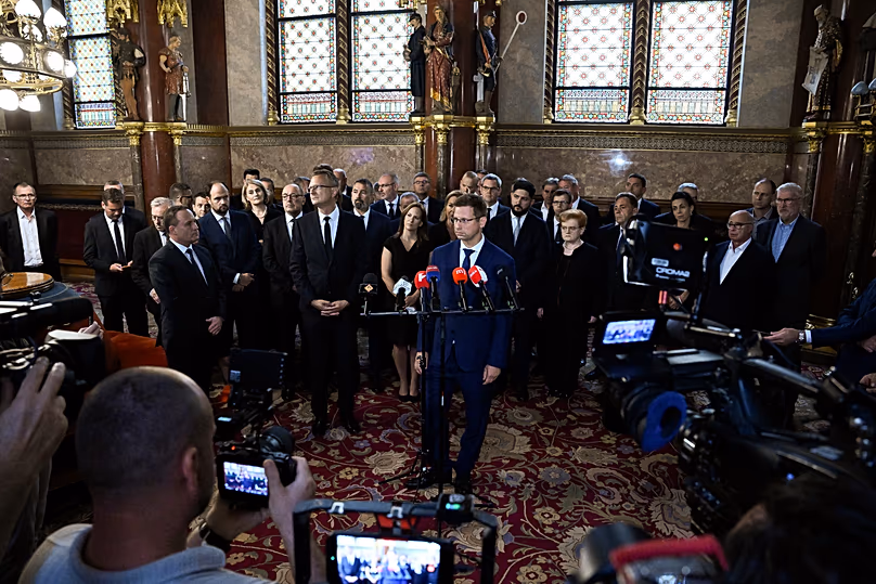 Gergely Gulyás, leader of the Fidesz parliamentary group, announces his resignation - Budapest, 13 July 2026.