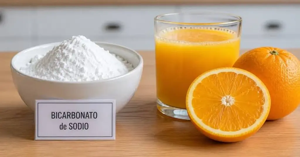 Adiós a los químicos: usa Bicarbonato de sodio y Jugo de naranja así