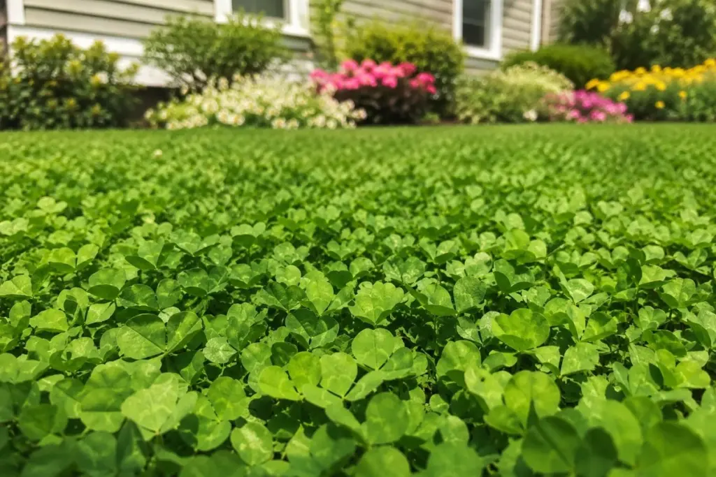Adiós al riego caro: usa Césped (Trébol) o Prado de flores silvestres