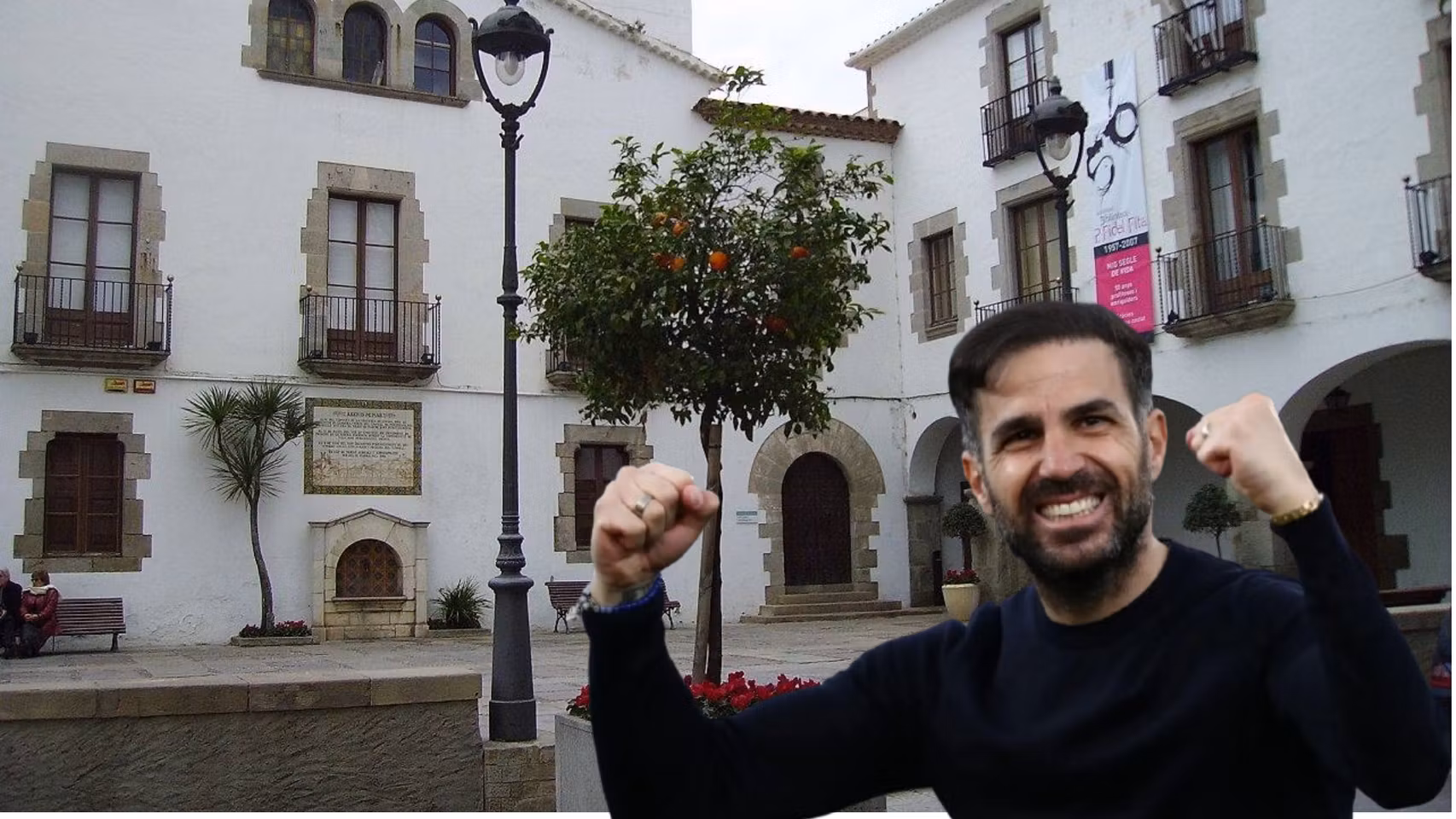 Montaje del pueblo de Cesc Fábregas.