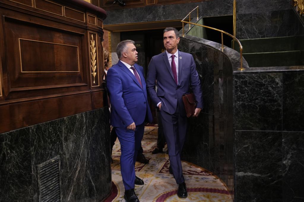 Cerdán y Sánchez, en el Congreso.