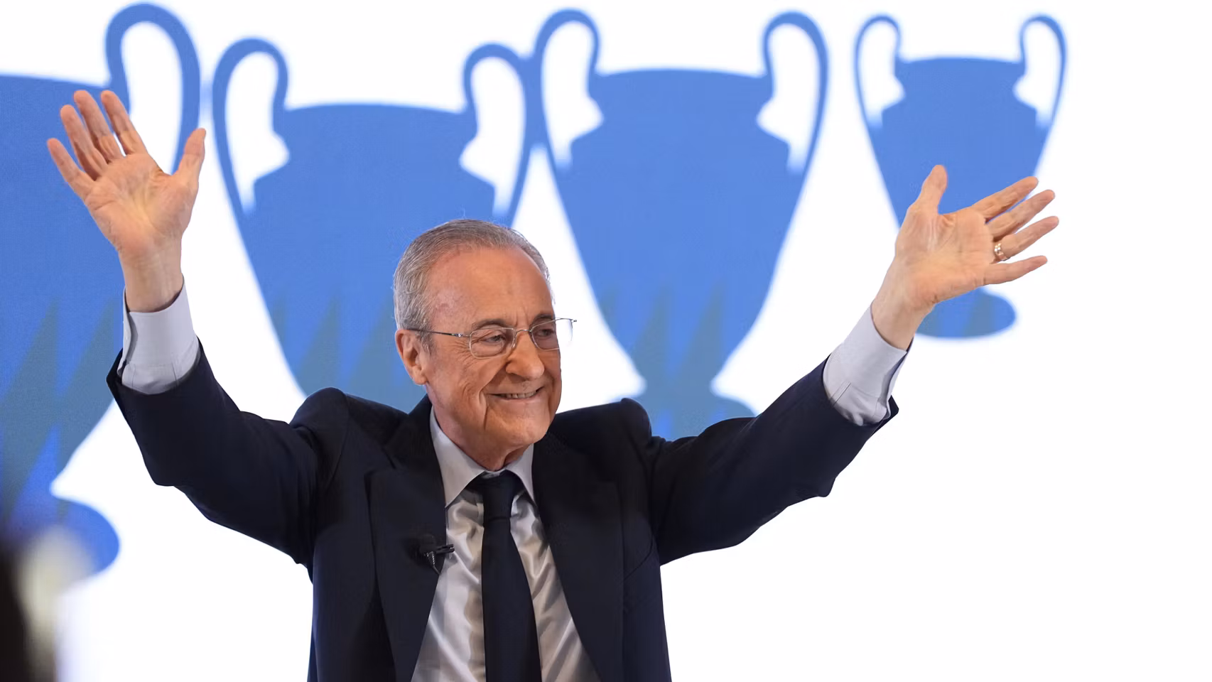 Florentino Pérez, tras su victoria en las elecciones del Real Madrid.