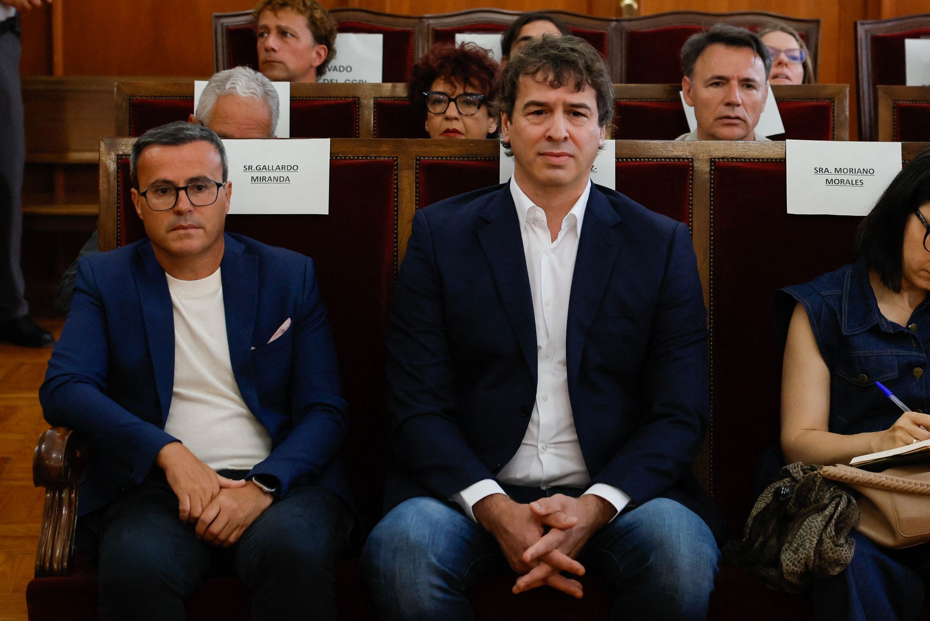 Miguel Ángel Gallardo junto a David Sánchez, en el banquillo de los acusados.
