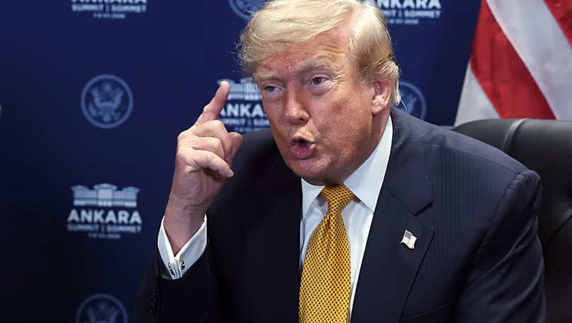 US President Donald Trump speaks during the NATO summit in Ankara, 8 July, 2026