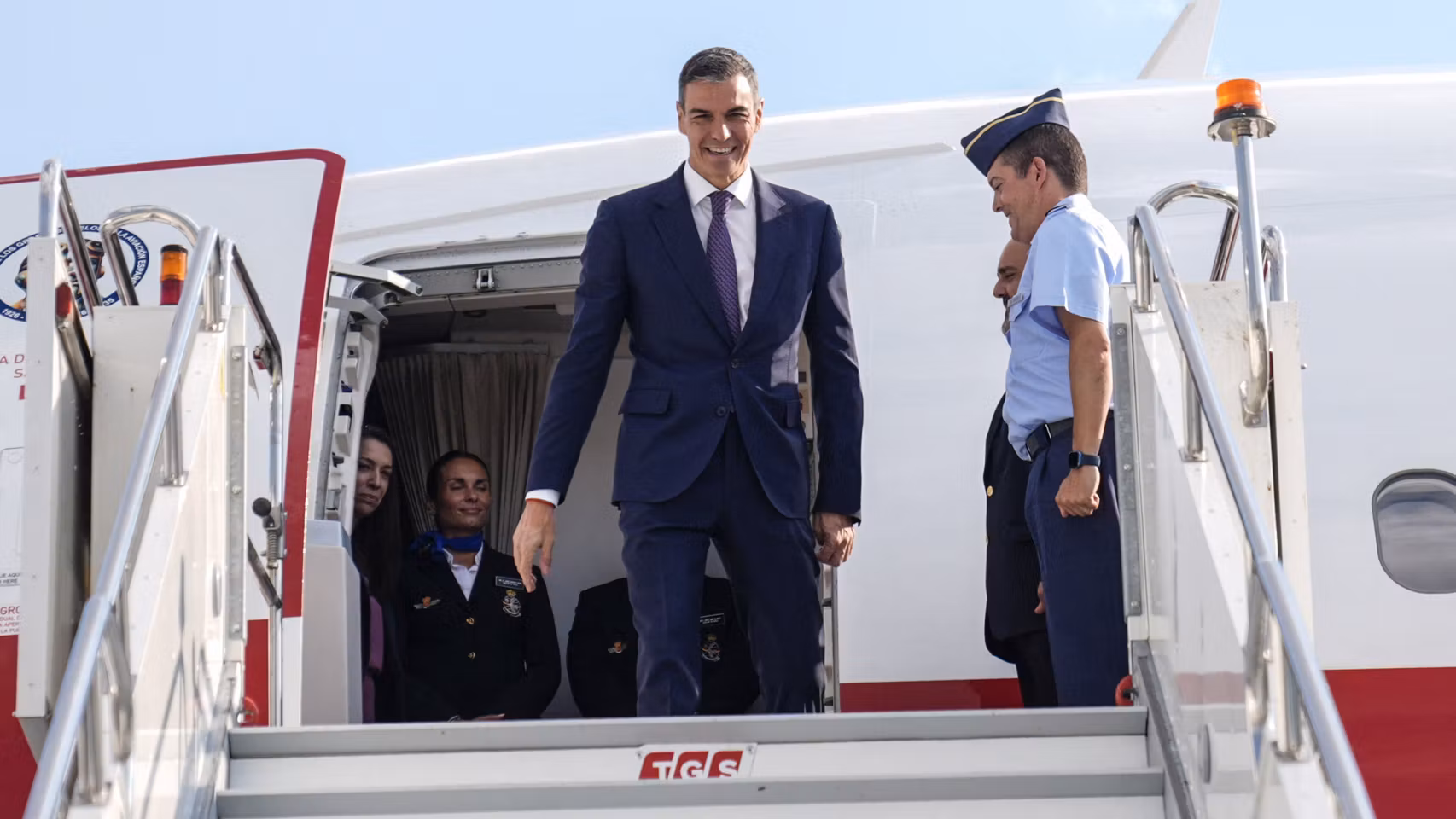 Pedro Sánchez a su llegada a la cumbre de la OTAN en Ankara.