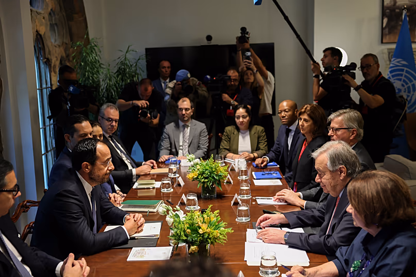 Expanded meeting at Cyprus's Presidential Palace