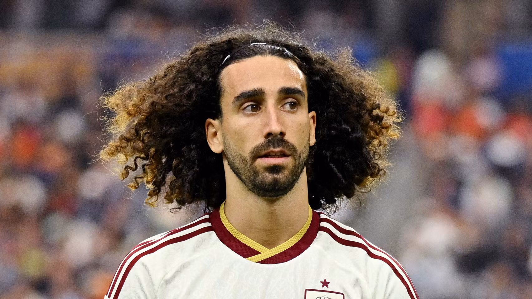 Marc Cucurella en el partido de semifinales contra Francia.