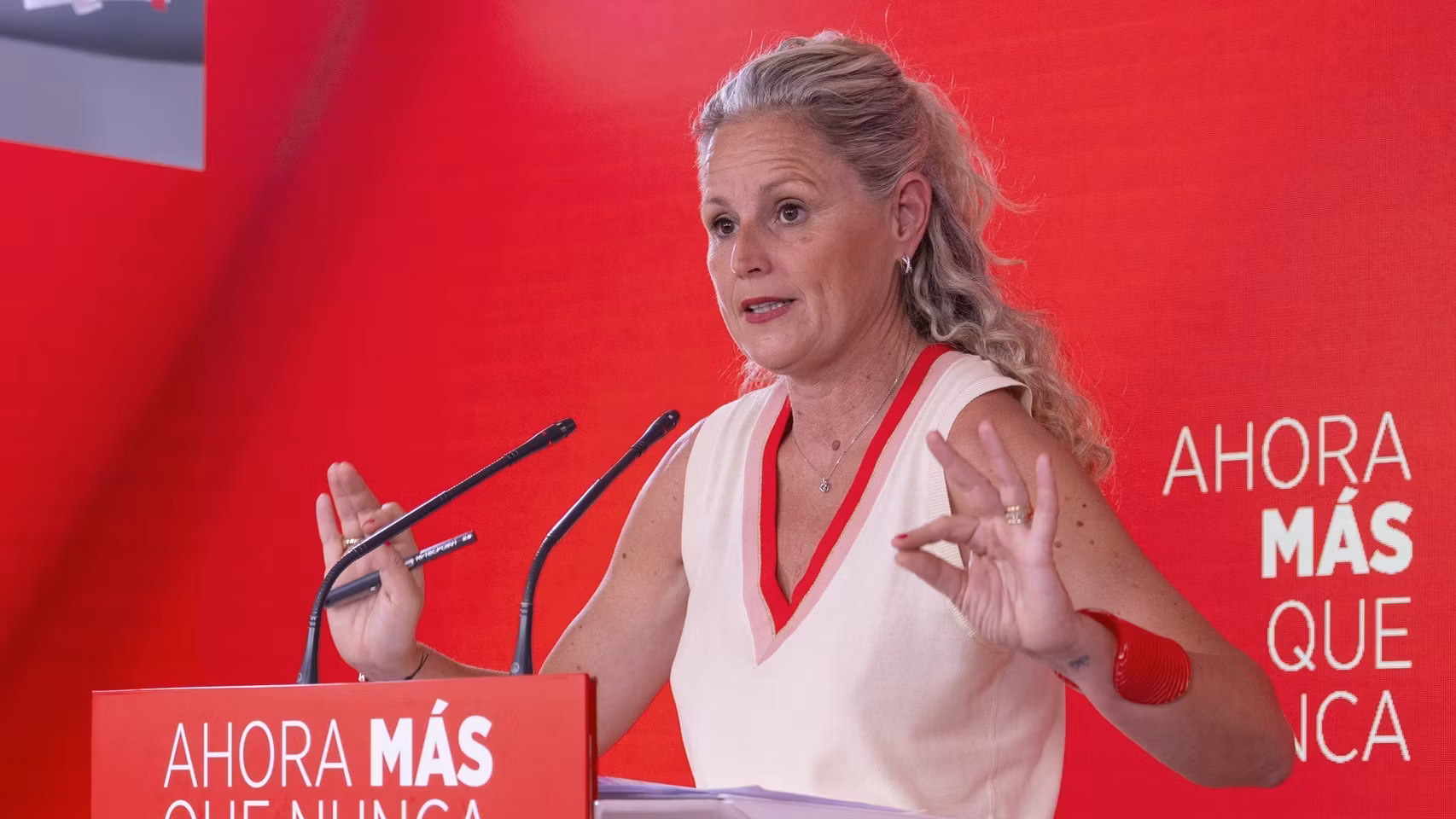 La portavoz del PSOE Montse Mínguez.