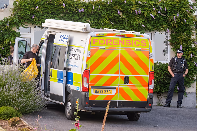 Police outside the house of former lawmaker Ann Widdecombe in Haytor, 10 July, 2026