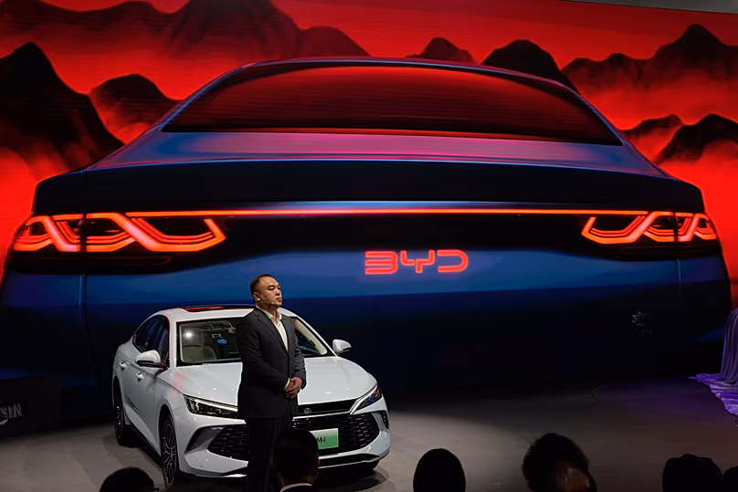 Global automakers and EV startups unveiled new models and concept cars at China's largest auto show in Beijing, Thursday, April 25, 2024