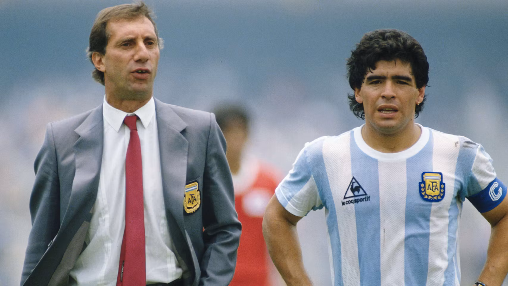 Bilardo, junto a Maradona.