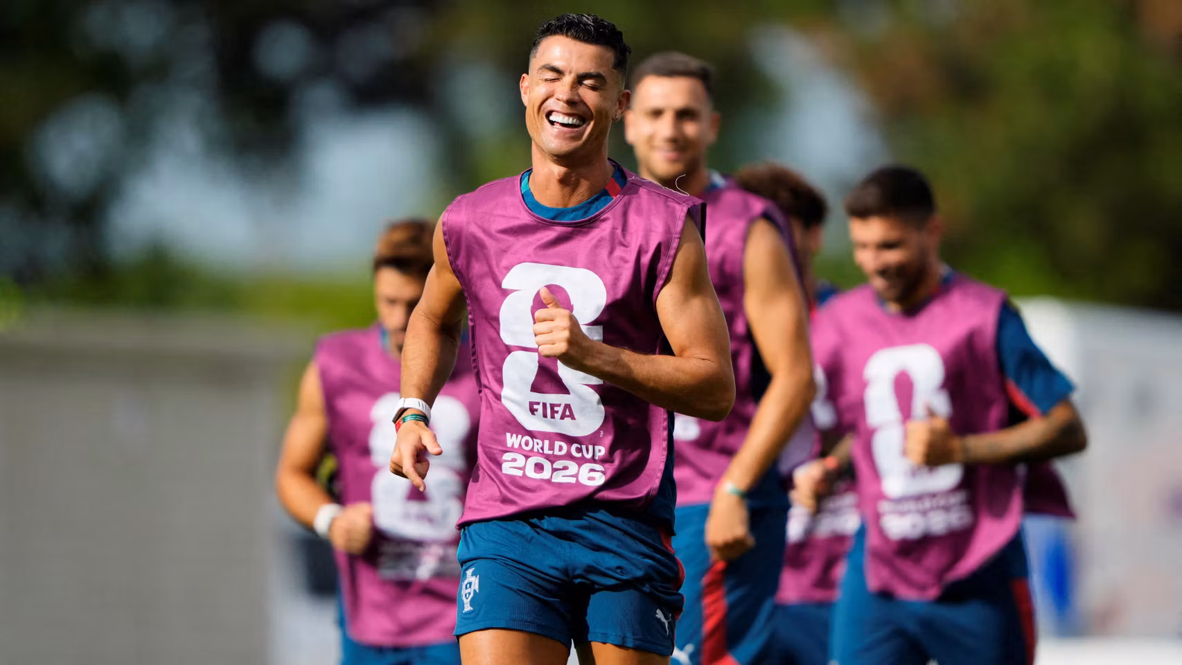 Cristiano Ronaldo, sonriente.