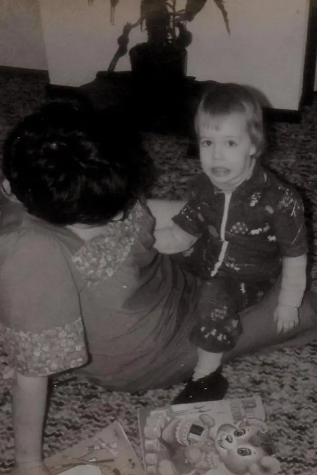 Nina Blom y su madre