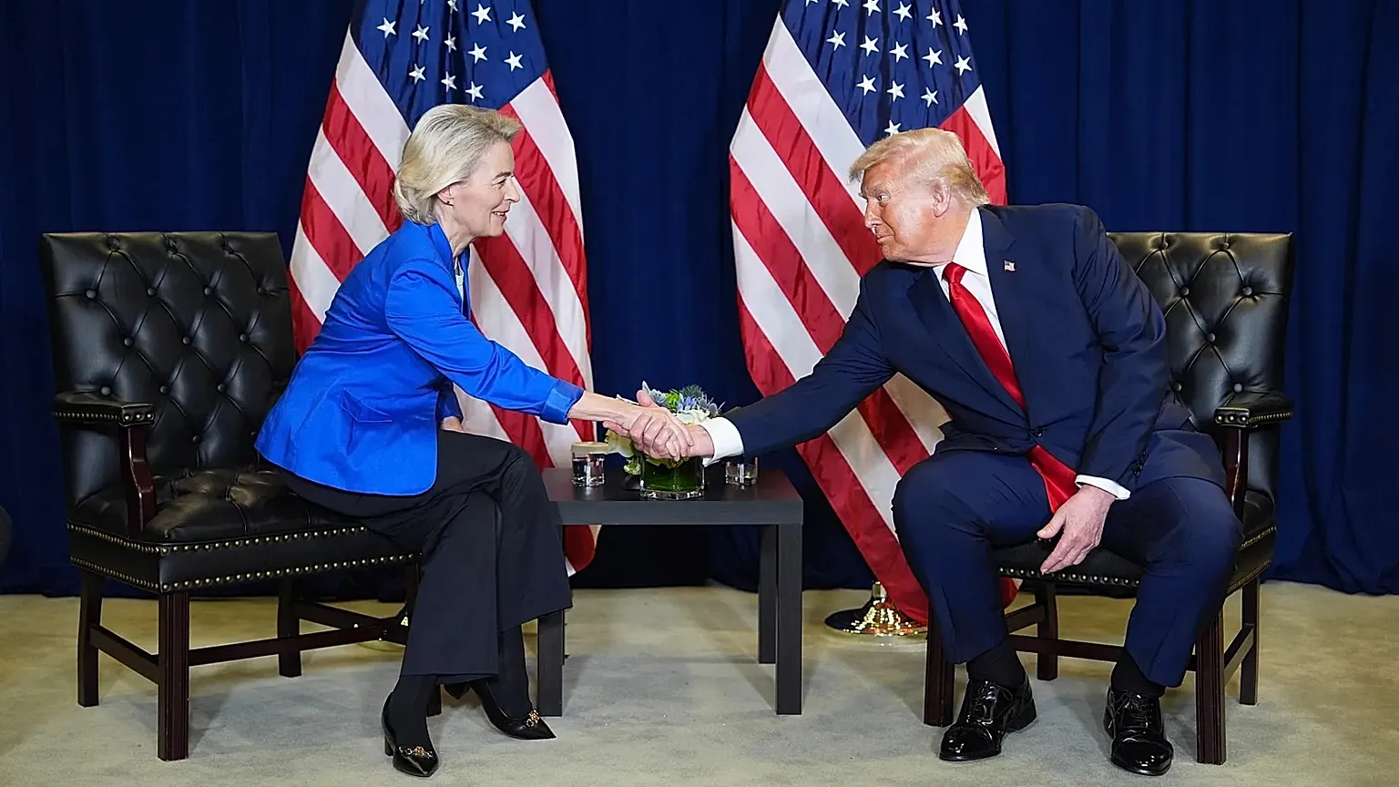 US President Donald Trump meets with European Commission President Ursula von der Leyen, September 2025.