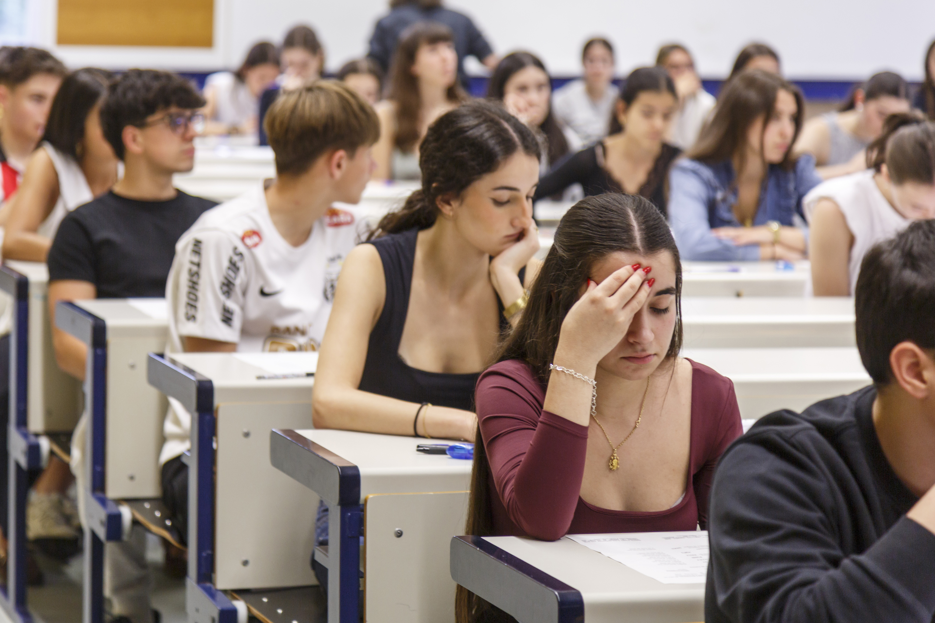 Alumnos en la Selectividad del pasado mes de junio en la Universidad del País Vasco.