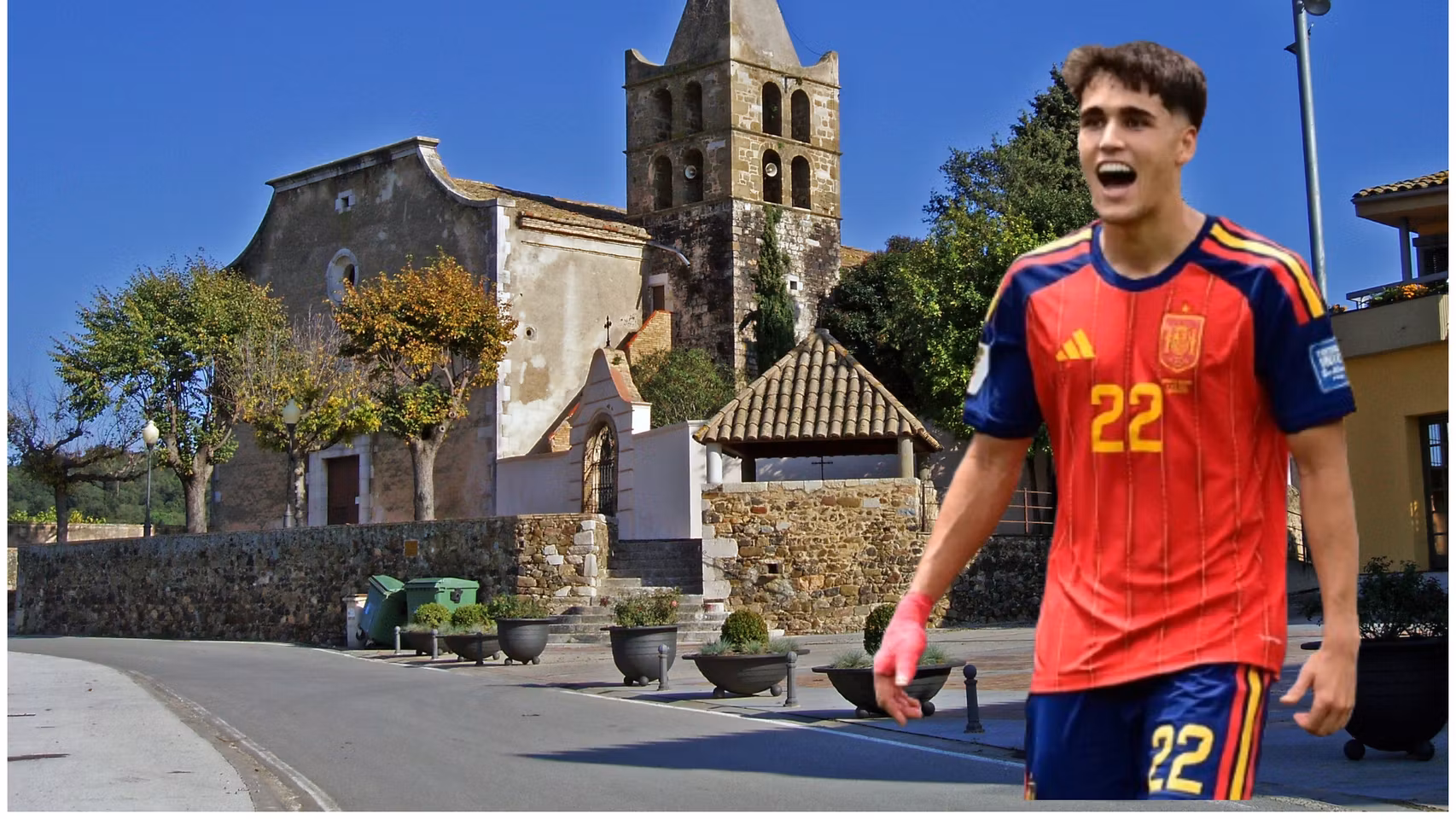 Montaje del pueblo de Estanyol y Pau Cubarsí.