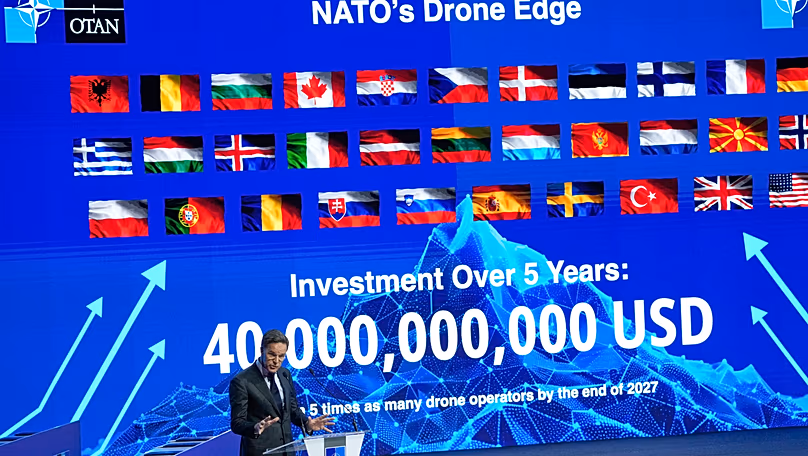 NATO Secretary General Mark Rutte speaks during the NATO Defence Industry Forum at the NATO summit in Ankara, 7 July, 2026
