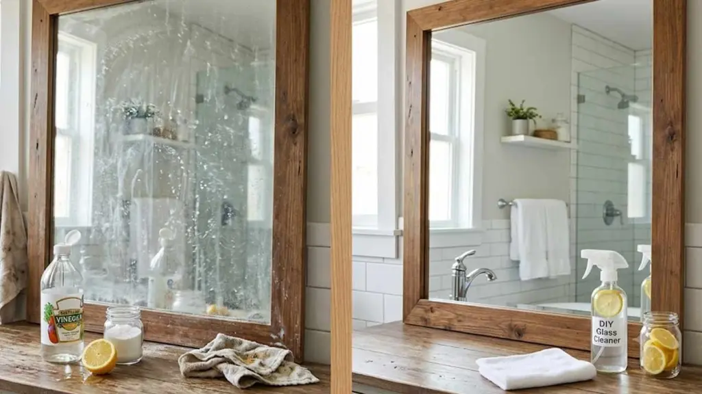 Espejo de baño sin manchas: el truco del vinagre blanco para que brille meses
