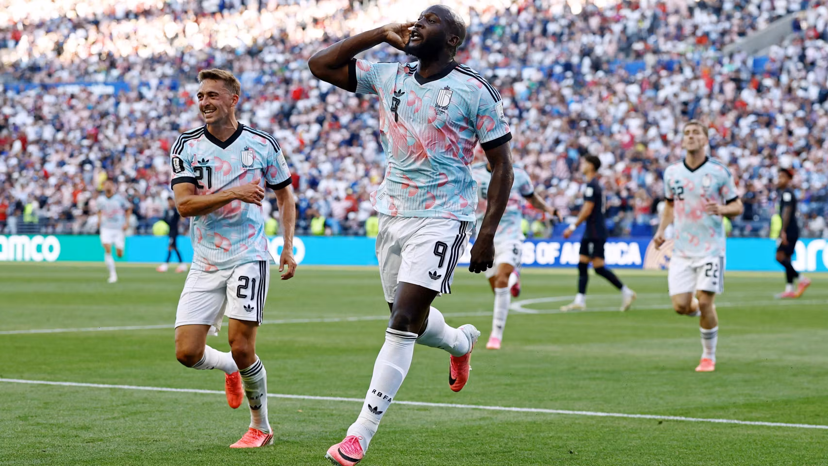 Lukaku celebra su gol ante Estados Unidos.