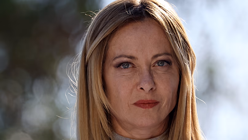 Italian Prime Minister Giorgia Meloni attends a press conference in Antibes, 25 June, 2026