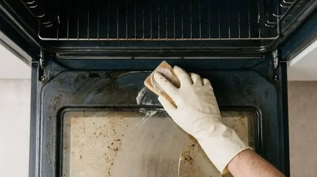 Horno impecable sin frotar: el truco del jabón blanco para eliminar la grasa