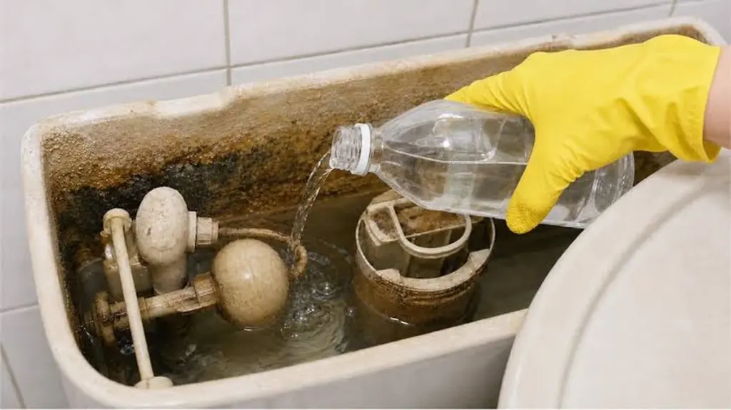 Inodoro con sarro: el truco del Vinagre en el Tanque de agua que lo limpia solo