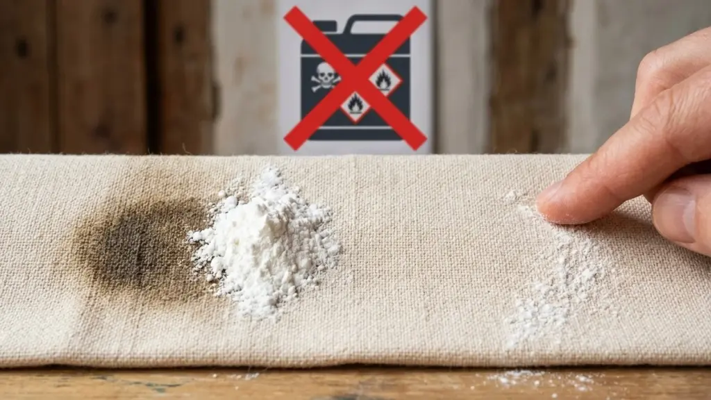 Manchas de aceite en la ropa: el truco del almidón de maíz que las borra
