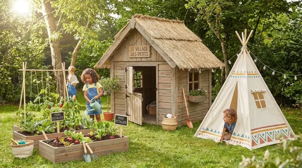 Mini aldea de jardín: usa estas estructuras interactivas y modulares este verano