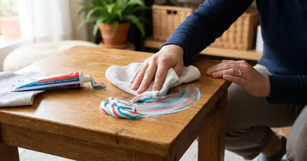 Muebles de madera como nuevos: el truco de la pasta de dientes para manchas