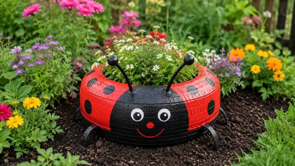 No tires tu neumático viejo: el truco experto para decorar tu jardín