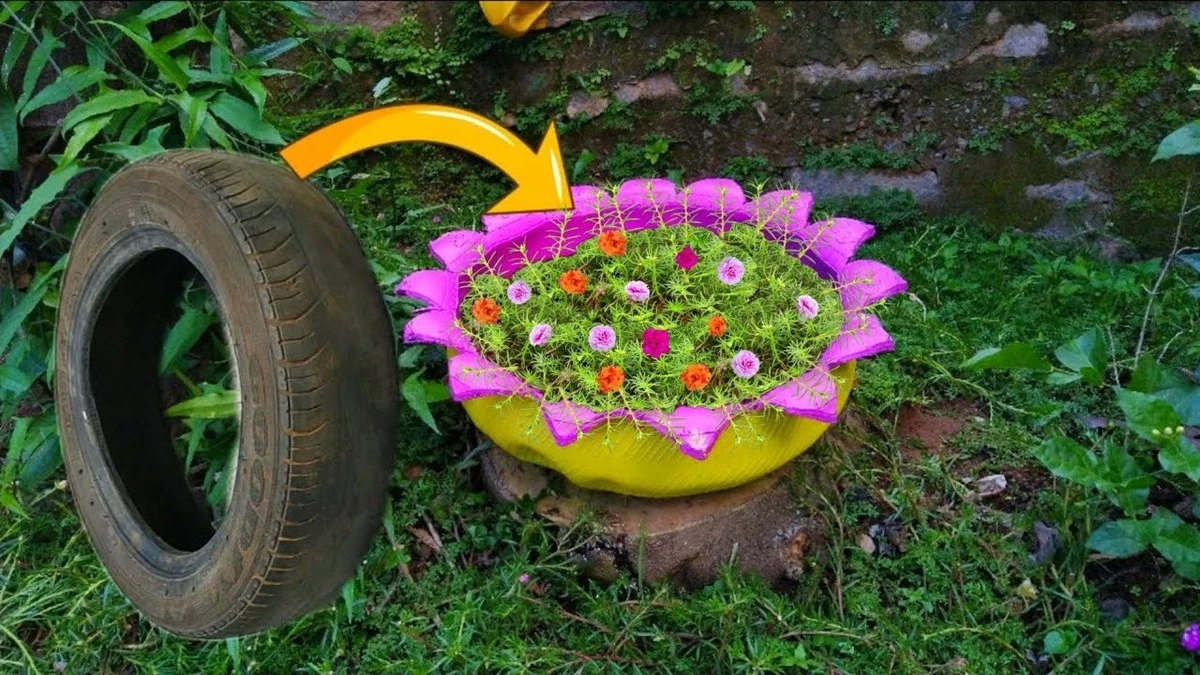 No tires tu neumático viejo: el truco experto para decorar tu jardín - image 1
