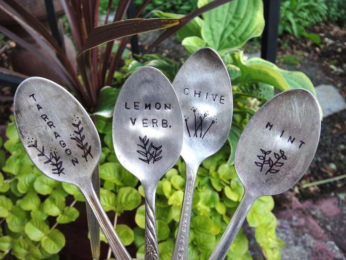 No tires tus cucharas viejas: el truco viral para crear marcadores de plantas y hierbas - image 1