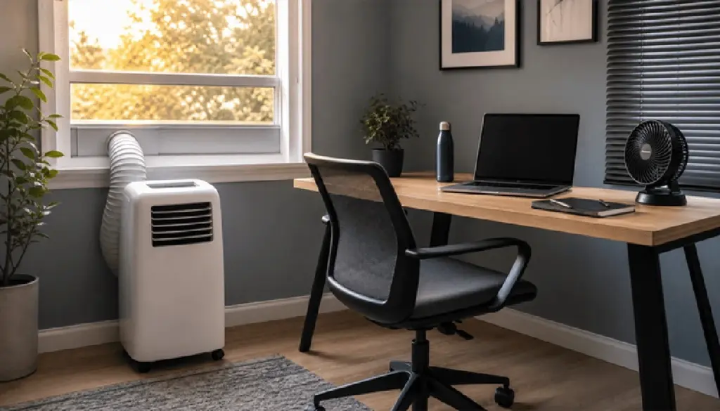 Oficina en casa fresca: el truco del sellado para tu aire acondicionado portátil