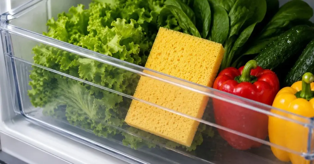 Verduras frescas el doble de tiempo: pon una esponja en tus neveras